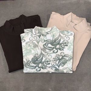 Three Karen Scott turtle necks